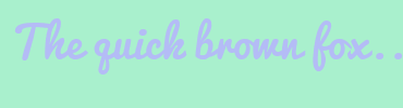 Image with Font Color B4BCF6 and Background Color A9F0CD